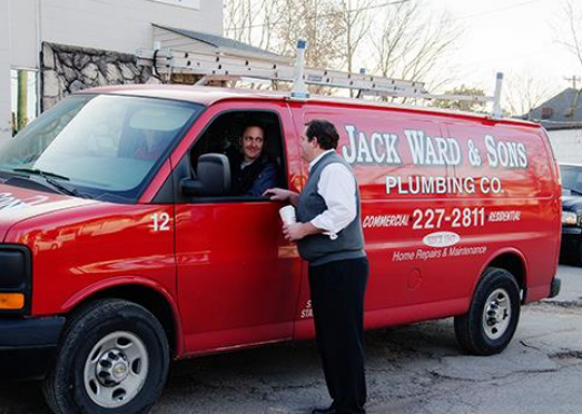 truck Jack Ward & Sons Plumbing Co. red truck